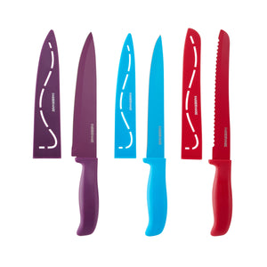 Colourworks 12 Piece Resin Stick Resistant Knife Set