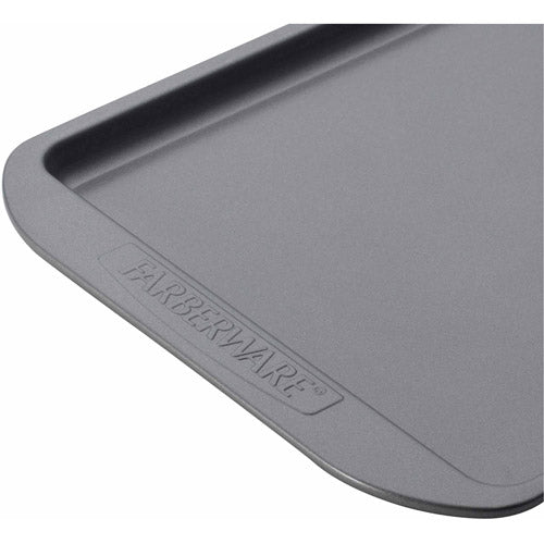 3-Piece Nonstick Bakeware Cookie Pan Set, Gray